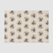 ブルマスティフ絵を描ズの子犬の赤いセーブルかわいい犬のアート 薄葉紙 (正面)