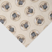 ブルマスティフ絵を描ズの子犬の赤いセーブルかわいい犬のアート 薄葉紙 (詳細)