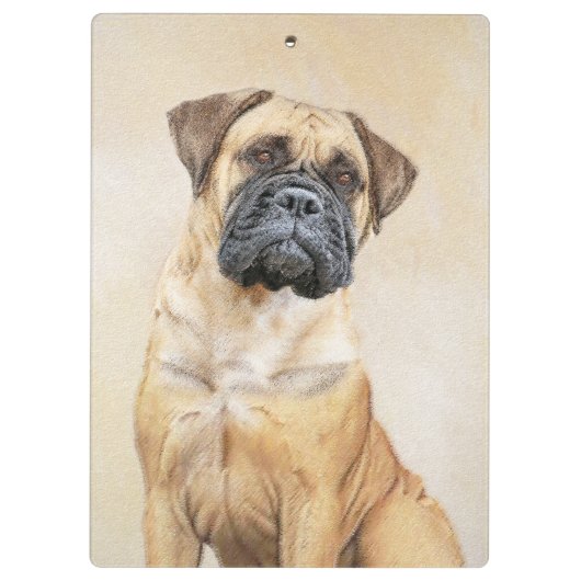 ブルマスティフ絵画ズ – かわいいオリジナルドッグアート クリップボード (裏面)