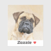 ブルマスティフ絵画ズ – かわいいオリジナルドッグアート シール (シート)