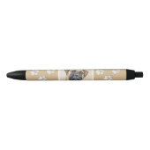 ブルマスティフ絵画ズ – かわいいオリジナルドッグアート 黒ボールペン (正面)