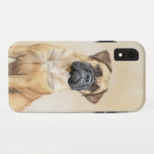 ブルマスティフ絵画ズ – かわいいオリジナルドッグアート Case-Mate iPhoneケース (裏面(横))