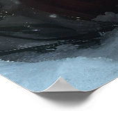 ブルマスティフ雪そりクリスマスデコール ポスター (角)