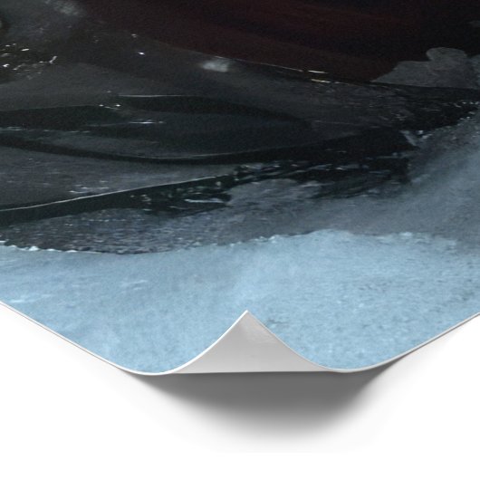 ブルマスティフ雪そりクリスマスデコール ポスター (角)