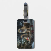 ブルマスティフ雪そりクリスマスデコール ラゲッジタグ (裏面縦)