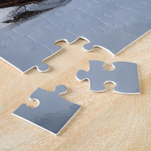 ブルマスティフ雪のクリスマス ジグソーパズル (側面)