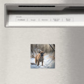 ブルマスティフ雪のクリスマス マグネット (インサイチュ (食洗機))