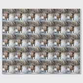 ブルマスティフ雪のクリスマス ラッピングペーパー (フラット)