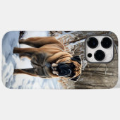 ブルマスティフ 雪を降らせて クリスマス Case-Mate iPhoneケース (裏面 (横))