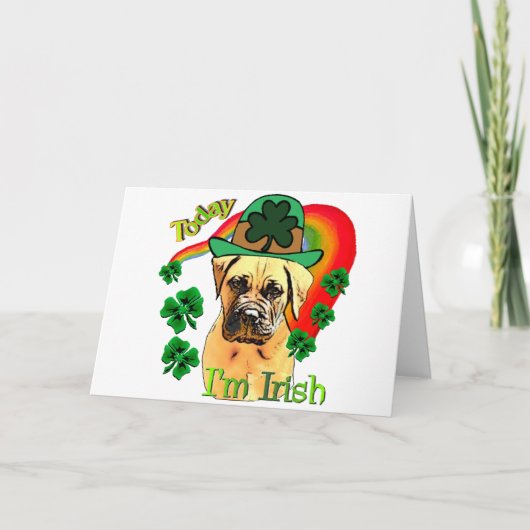 ブルマスティフSt patricks day カード (正面)