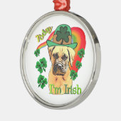 ブルマスティフSt patricks day メタルオーナメント (左)