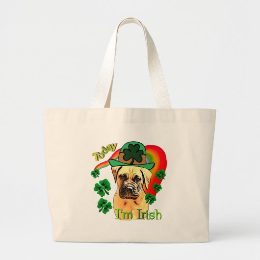 ブルマスティフSt patricks day ラージトートバッグ (正面)