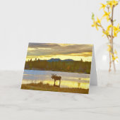 ブルムースでスプラハ湖，コロラド，サンライズ カード (黄色い花)