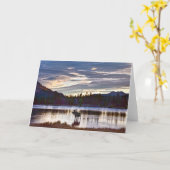 ブルムースでスプラハ湖，コロラド，サンライズ カード (黄色い花)