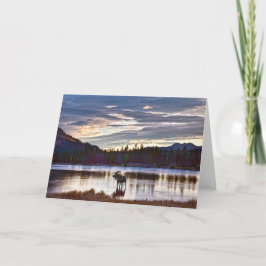 ブルムースでスプラハ湖，コロラド，サンライズ カード