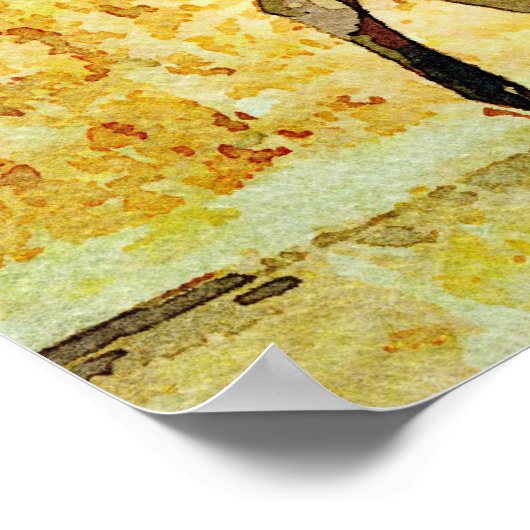 ブルムーススタンドウォーター絵画カラーの野生生物 ポスター (角)