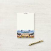 ブルムースパーソナライズされたウォーターカラーPost-Itノート ポストイット (デスク上)