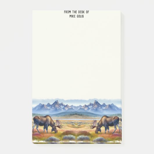 ブルムースパーソナライズされたウォーターカラーPost-Itノート ポストイット (正面)