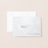 ブルムース – シーズンズグリーティング 箔カード (封筒付き正面)