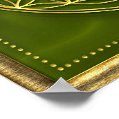 ブルメデレベンス – グリュン – 金ゴールド ポスター (角)