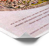 ブルメヌアフラワークロックヴィンテージアート ポスター (角)