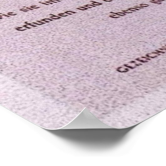 ブルメヌアフラワークロックヴィンテージアート ポスター (角)