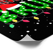 ブルメリークリスマスレッドプレイドクリスマスパジャマ ポスター (角)