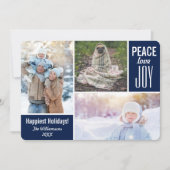 ブルモダンークリスマスピースラブジョイフォトコラージュ シーズンカード (正面)