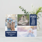 ブルモダンークリスマスピースラブジョイフォトコラージュ シーズンカード (スタンド正面)