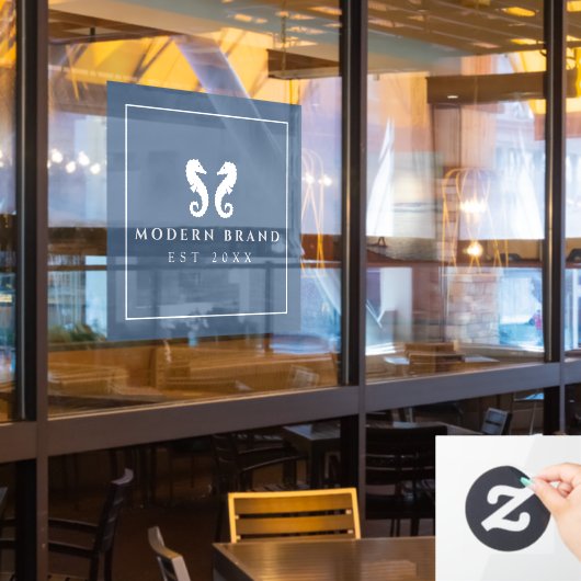 ブルモダンーコースタルシーホース  ウィンドウサイン (レストラン窓)