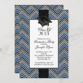 ブルモダンーシェブロン2013卒業パーティー 招待状 (正面/裏面)