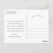 ブルモダンーネービーメリークリスマスハッピーニューイヤー ポストカード (裏面)