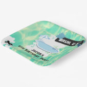 ブルユーインプールパーティー10代のボーイ誕生日 ペーパープレート (傾斜あり)