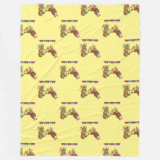 ブルライダーアンドロデオピエロ フリースブランケット (正面)