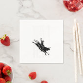 ブルライダーUSA国旗Cowboy Rodeo Country Western G スタンダードカクテルナプキン (インサイチュ)