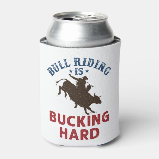 ブルライディングはバッキング懸命ブルおもしろいライダー 缶クーラー (缶正面)