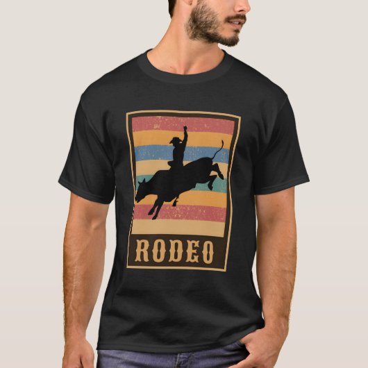 ブルライディングウェスタンレトロスタイル Tシャツ (正面)