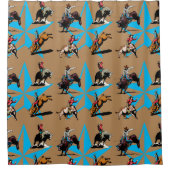 ブルライディングウエスタンバスルーム シャワーカーテン (正面)