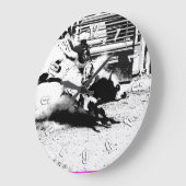 ブルライディングシャンプ ラージ壁時計 (傾斜)