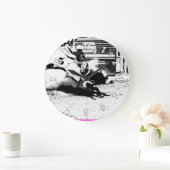 ブルライディングシャンプ ラージ壁時計 (ホーム)