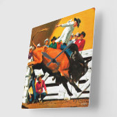 ブルライディングバイフレッド・ルデケンズ スクエア壁時計 (傾斜)