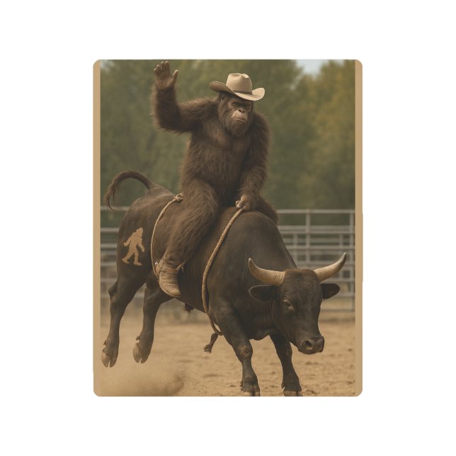 ブルライディングビッグフット メタルプリント (正面)