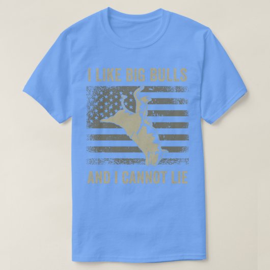 ブルライディングロデオブルライダーウェスタン私はビッグブが好き Tシャツ (デザイン正面)