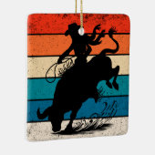 ブルライディングロデオブルライダーズウエスタンランチレトロ セラミックオーナメント (右)