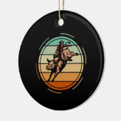 ブルライディングロデオライダーカウボーイウェスタンヴィンテージ セラミックオーナメント (左)