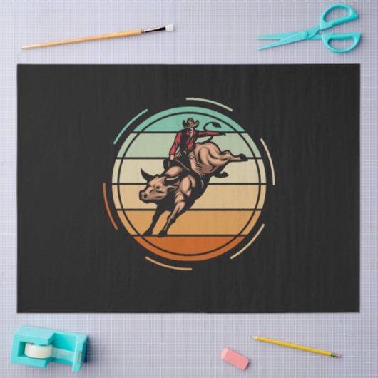 ブルライディングロデオライダーカウボーイウェスタンヴィンテージ 薄葉紙 (クラフト)