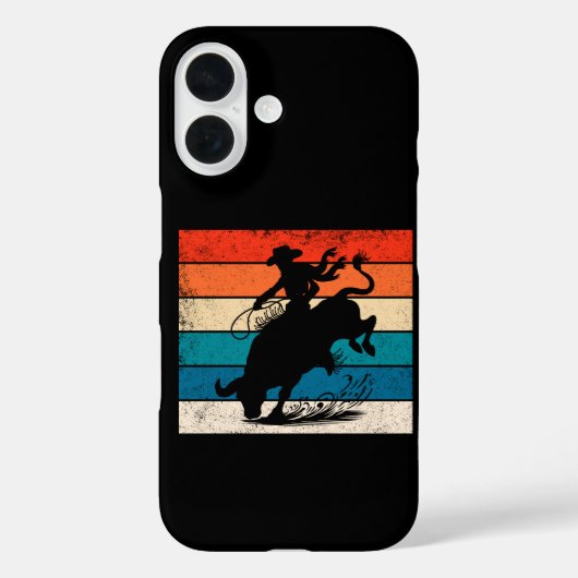 ブルライディング ロデオ ウエスタン牧場 レトロ Case-Mate iPhoneケース (裏面)