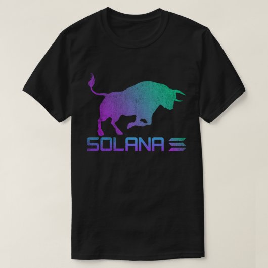 ブルランソラナコインSOL暗号コインHODL Tシャツ (デザイン正面)