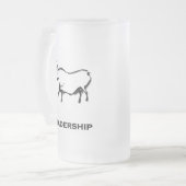 ブルリーダーシップブラック フロストグラスビールジョッキ (正面左)