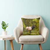 ブルルーズベルトエルク牧草地に立つ クッション (椅子)